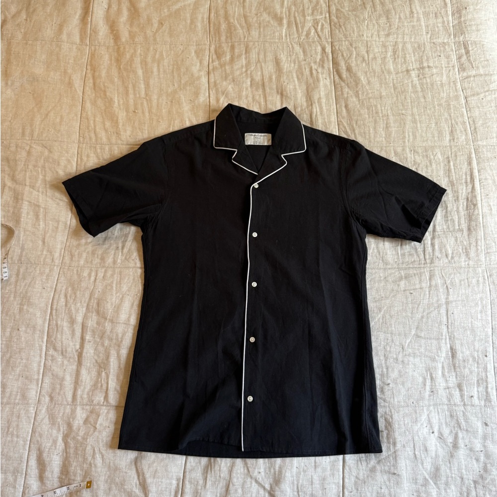 Officine Generale Black and White Casual Button Down Shirt